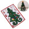Wooden Christmas Tree Ornament with Pendants 6 Panel Green Xmas Decor Gift