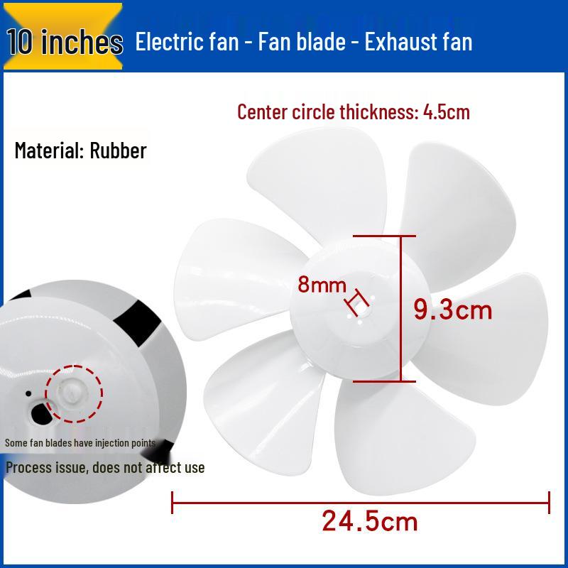 Exhaust Fan Blades: 6-12 Inch Ventilation Accessories with D Hole