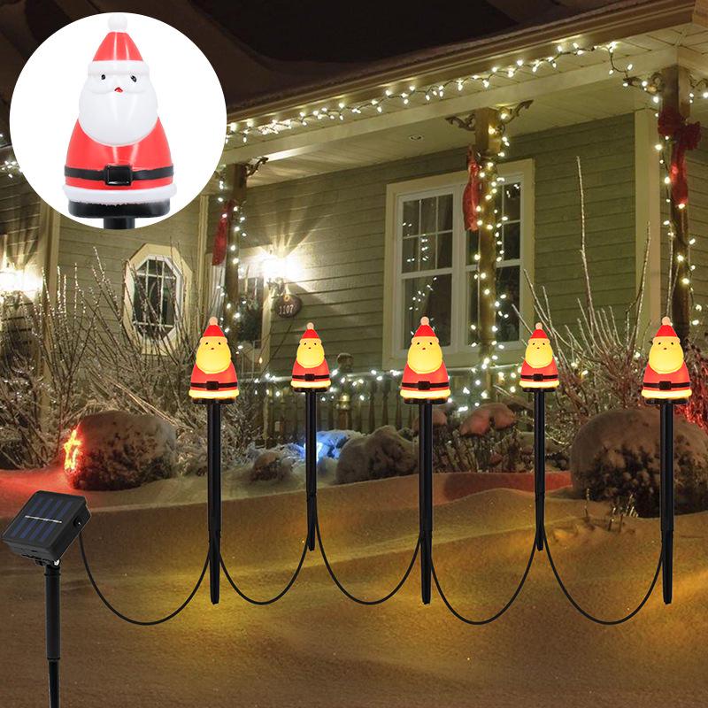 Solar-Powered LED Christmas Star & Snowflake Garden Lights
