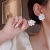 White Flower Stud Earrings For Women Flower Earring Teens Girl Party Jewelry