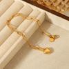 18K Gold Stainless Steel Cross Chain Heart Pendant Titanium Steel Bracelet Light Luxury Versatile Jewelry