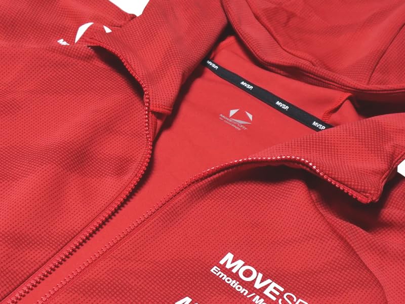 Move Sport Sunscreen All Over Pattern Graphic Jersey Top and Bottom Set Alphabet RD00xBK00 Red X [Move Sports] Hoodie/Pants ST5SJG10M/ST5SPZ10M (JP,