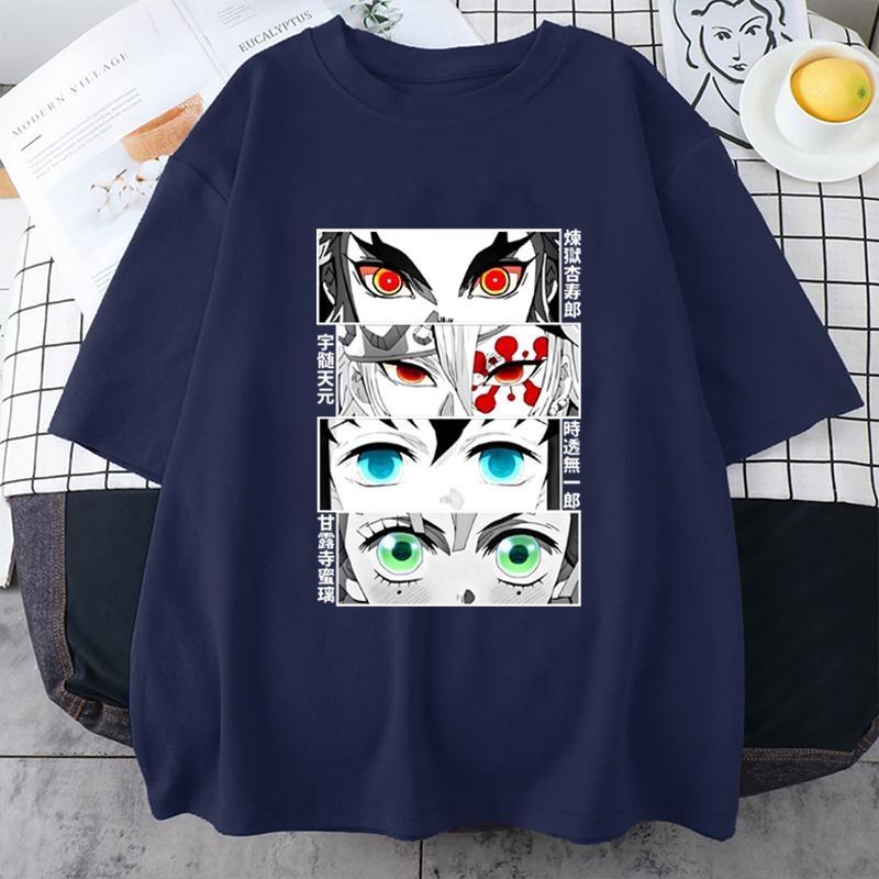 Summer New Anime Graphic Printed T-shirt Unisex Fashion Casual Round Neck Loose Short Sleeve Tees