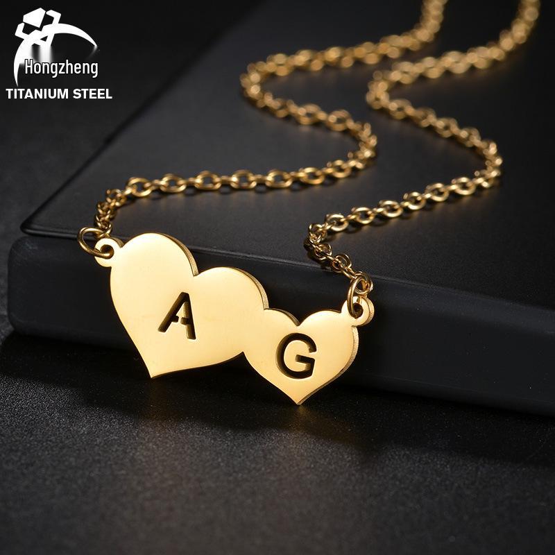 

Ожерелье с полым сердцем и буквой, сделанное своими руками - Креативные украшения из нержавеющей стали Steel