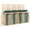 4 Ton Waste Bin Enclosure Solid Pine Wood