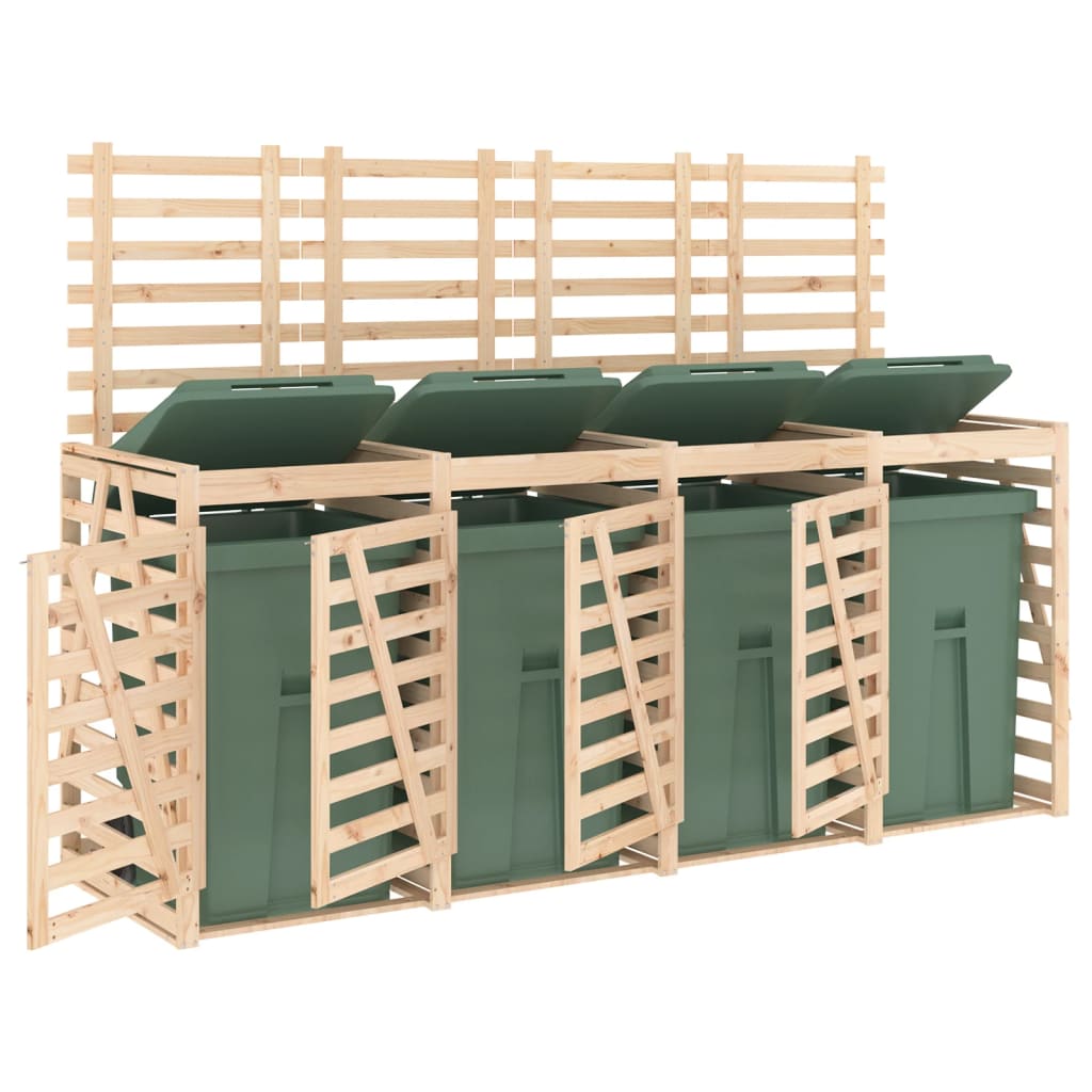 4 Ton Waste Bin Enclosure Solid Pine Wood