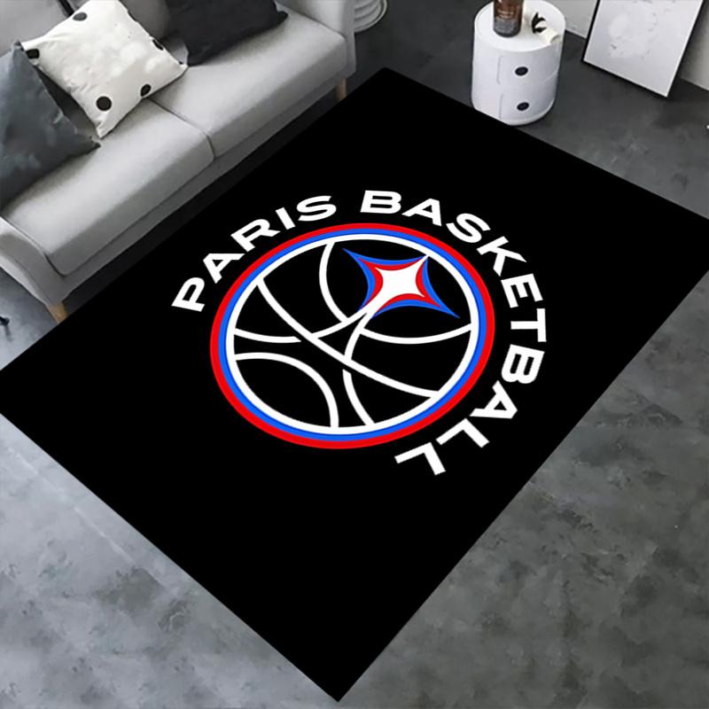 1pc Paris Basketball Team Logo Office Carpet Soft Polyester Entrance Carpet Washable Non Slip Machin