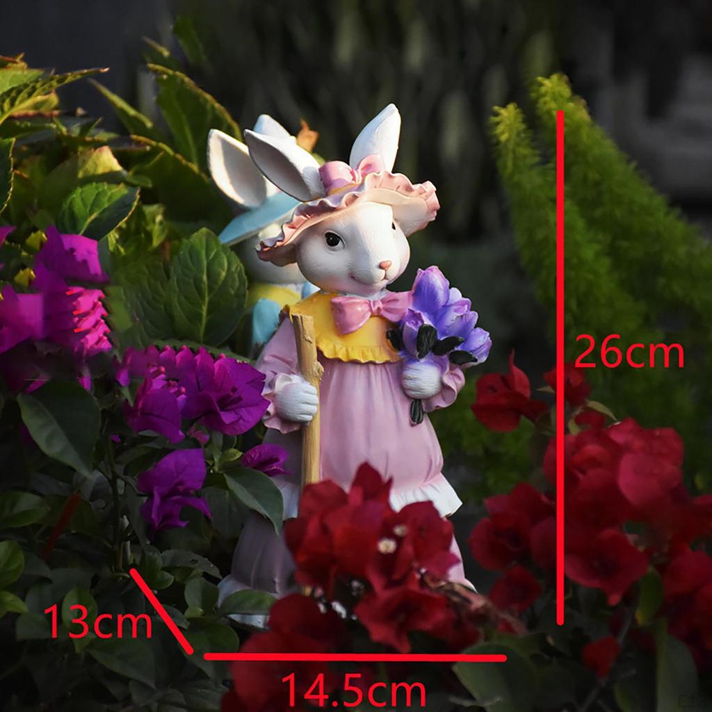 Osterhase Skulptur Foto Requisiten Basteln Figur Größe Garten Kaninchen Statuen für Hof Pastoral