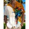 Men's Simple Pattern 3D Print Shirt Button Up Shirt Casual Shirt Summer Shirt Short Sleeve Daily Vacation Clothing