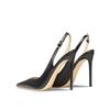 Office Lady Shoes For Women Slingback Pointed Toe Stilito Heel Wedding Shoes Women Heels Sandals Patent Leather Ladies Shoes New