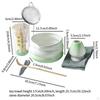 7 Pieces Japanese Matcha Set Tea Spoon Bowl Making Kit for Household