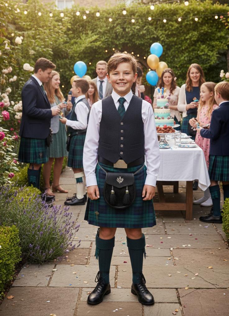 Boys Kids Sporran Scottish Children Junior Leather Wallet for Kilts Highland Dress Attire