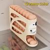 4 Tier Fridge Egg Rack Automatic Rolling Egg Holder Storage Box Container Kitchen Refrigerator Egg Dispenser Fridge Organizer