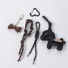 Yogodlns New Brown Bow Woven Lanyard Bag Pendant Versatile PU Leather Pony Fashion Bag Accessories Spare Parts for Bags