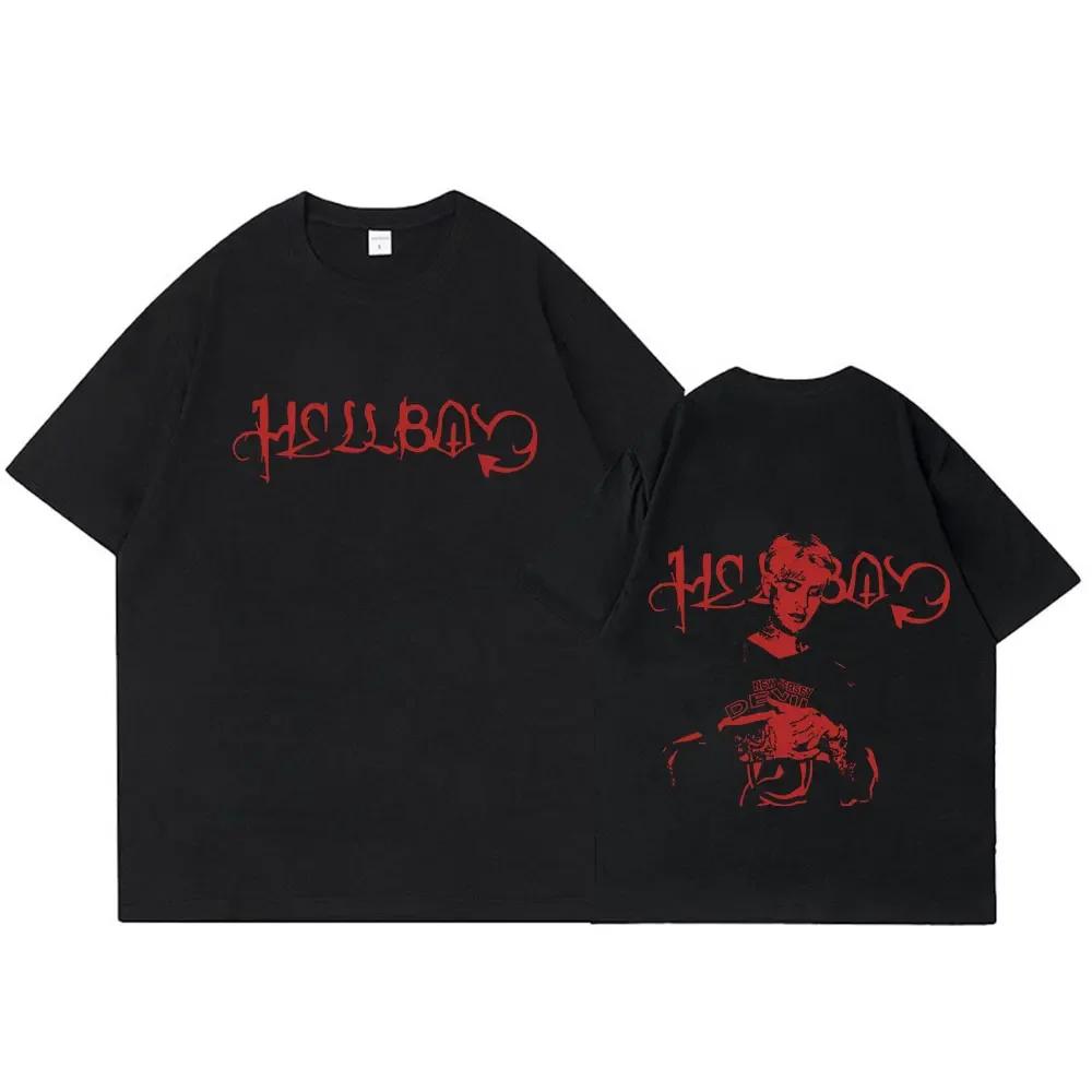 

2025 25 New Rapper Lil Peep Crybaby Hellboy T-shirt Vintage Hip Hop T-shirt Unisex s And Women s Fashion Short Sleeve T-shirt Tops S
