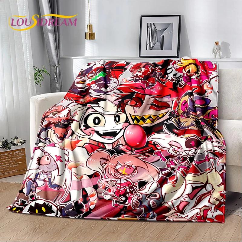 2026 H-Hazbin Hotel Charlie Cartoon Soft Blanket,Soft Throw Blanket for Home Bedroom Bed Sofa Picnic Travel Cover Child Gift