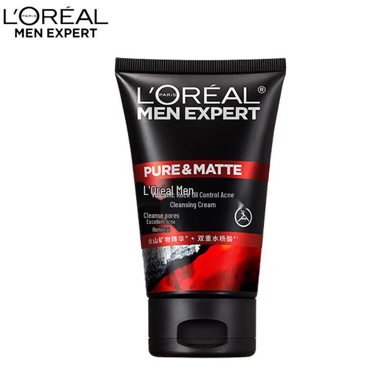 L'Oreal Men's Volcanic Rock Oil Control & Anti-Acne Facial Cleanser