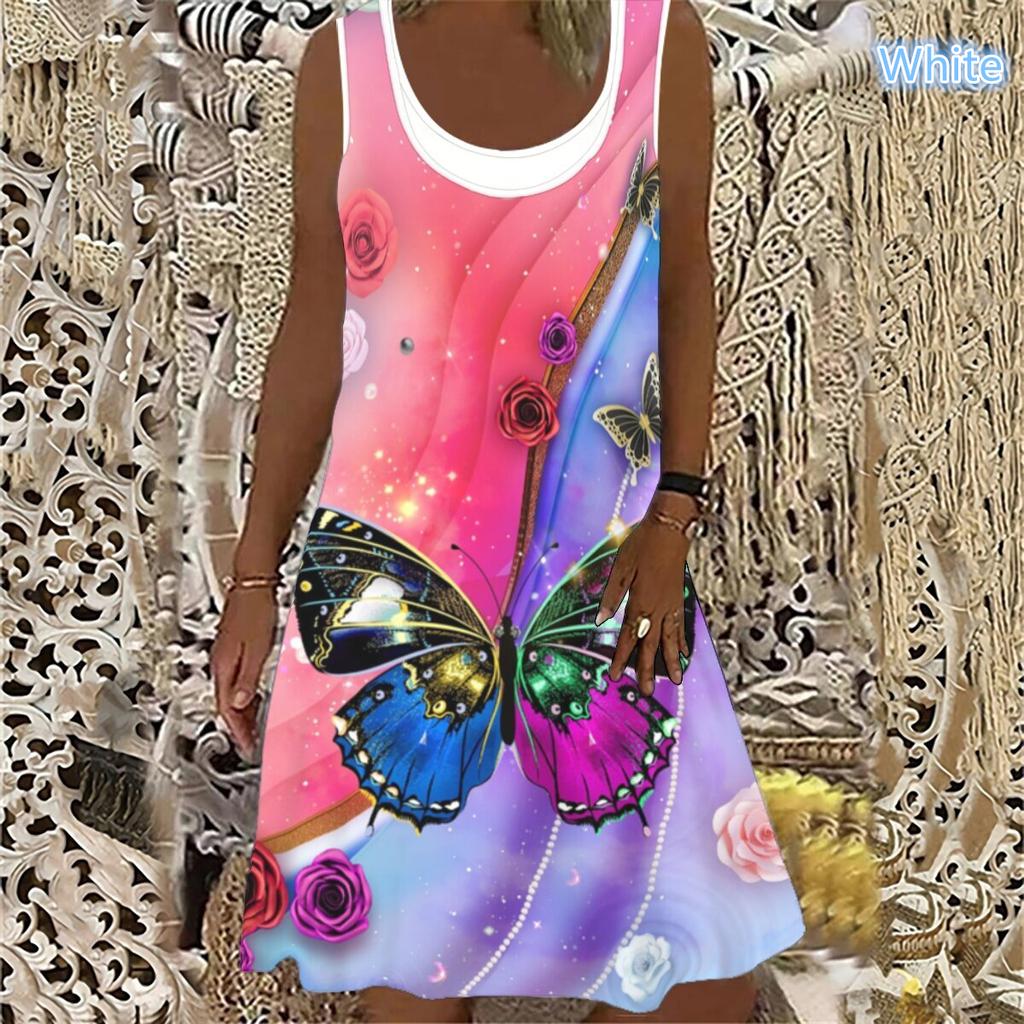 Cheap XXS10XL Plus Size Women Summer Women Floral Butterfly Print