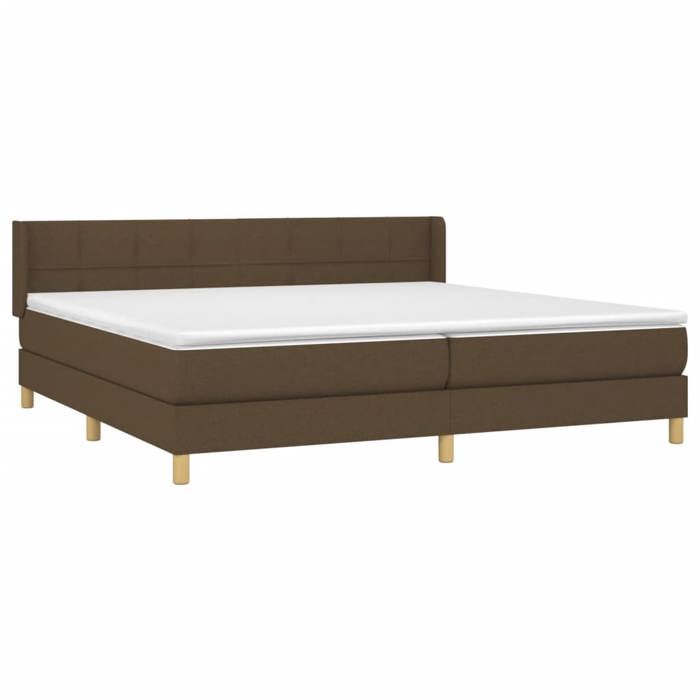 3130300 vidaXL Divan Bed with Mattress Dark Brown 200x200 Cm