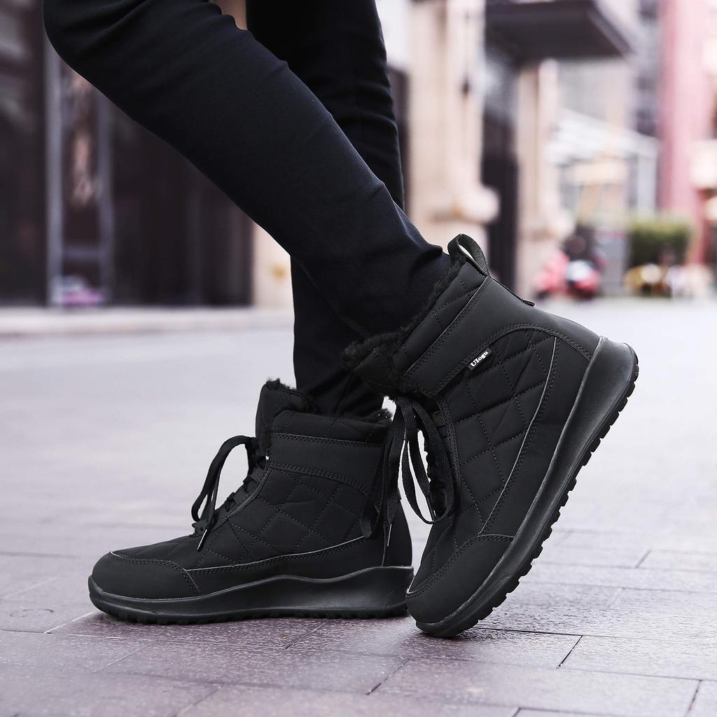 Zcoli Lightweight Snow Short Boots for Perfect for School or Size 26cm Women's Fleece-Lined Boots, Non-Slip, Comfortable, Thick-Soled, Winter,