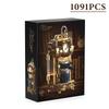 Creative Retro Steam Coffee Machine Building Blocks Classic Punk Espresso Machine With Light MOC Bricks Home Decoration Toy Gift