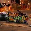 Layered Halloween Wood Crafts Wooden Ornaments for Tabletop Decorations, Stable Base Table Rustic Centerpieces Centerpiece Home Party And Spooky