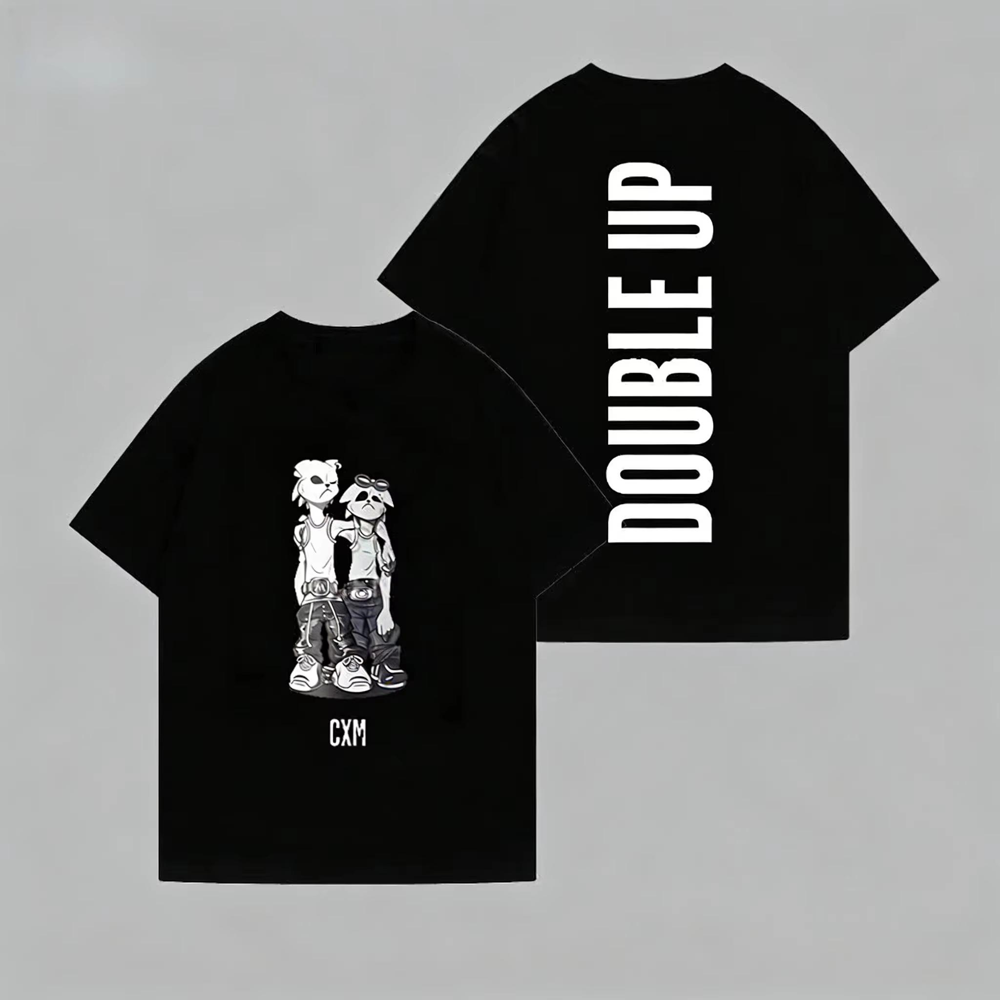 Cxm Double Up T Shirt Scoups X Mingyu Concert Same Letter Print Fans Tshirt Kpop Casual Unisex Unisex Cotton Short Sleeve Tops L