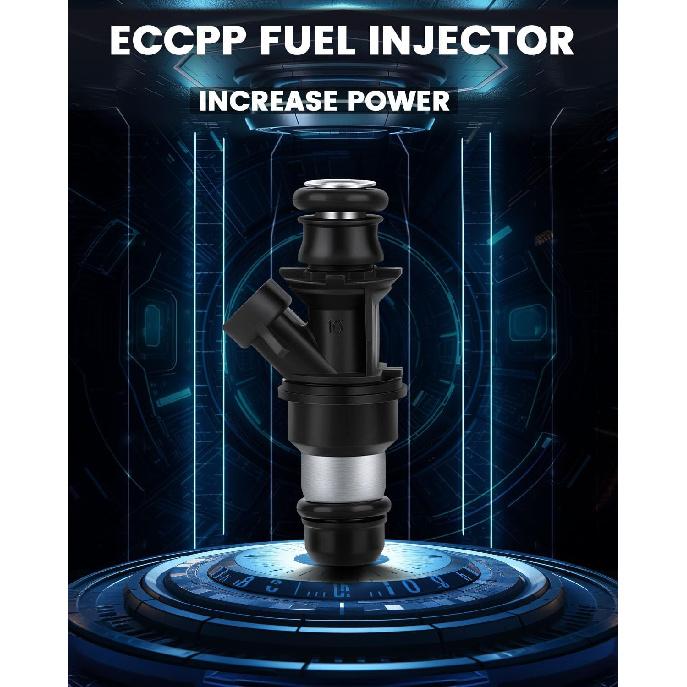 Fuel Injectors Kits ECCPP 8pcs High Performance Black 4 Hole Fuel Injector 17113553 17113698 for Cadillac for Chevy for GMC for Hummer
