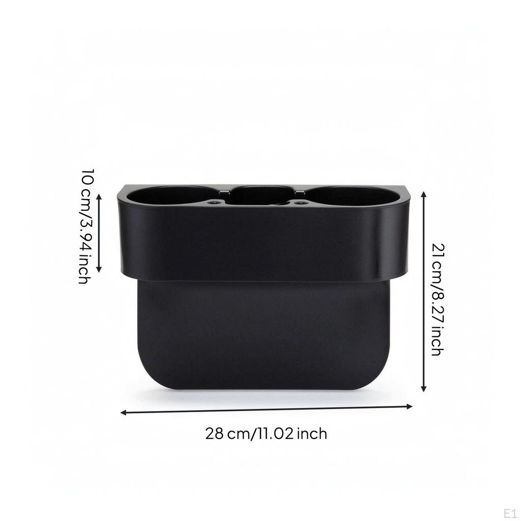 Space Organizer with Beverage Holder InsertStyle Storage Box Rectangular Auto Console