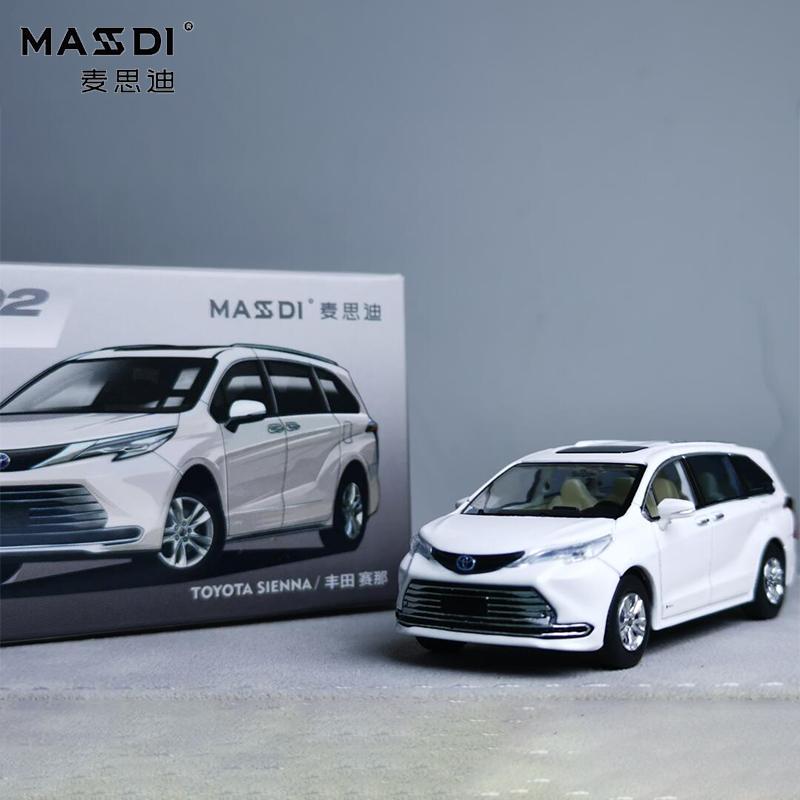 Stock 1:64 Toyota Sienna Home Mvp Series Simulation Alloy Micro Diecast Integrated Car Model Customization Toy Gift Ornament