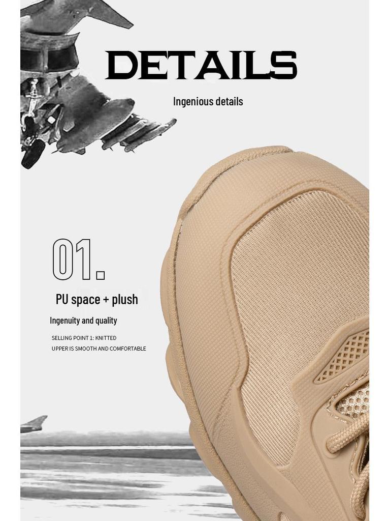 Men's Plus Size Fleece-Lined Winter Snow Boots - High-Top Warm Hiking Shoes with Thick Soles