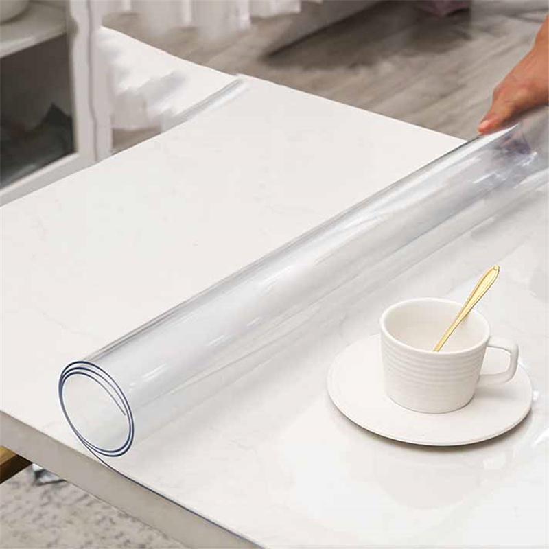 Przezroczysty obrus PCV Wodoodporny Olejoodporny Odporny na ciepło Pokrowiec ochronny na stół jadalny, biurko, blat, miękka plastikowa winylowa podkładka na stół