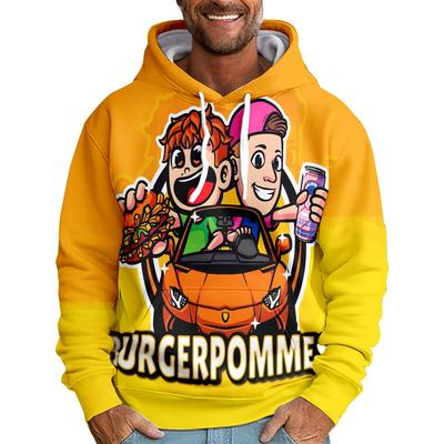 8 barev Nová móda Burgerpommes ICrimax Potisk Oblečení Streetwear Ženy Muži Mikiny Mikiny Móda Pulovry s kapucí Dlouhý rukáv