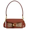 Tabby 20 Letter Print Flap Closure Leather Shoulder Bag Women Shoulder Bag Brown Yellow CY200-B4XHG