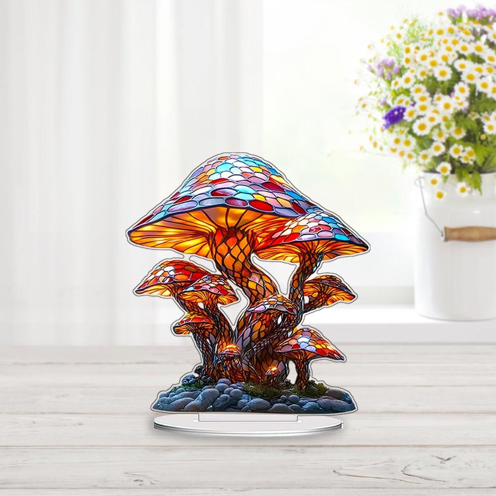 1 Stück bunter Pilz kreative Heimdekoration Ornament, Wohnzimmer Desktop Dekoration Ornament