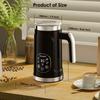 Electric 5 in 1 mixer with upgraded touch screen LED display - Hot and cold milk frother thermos for lattes