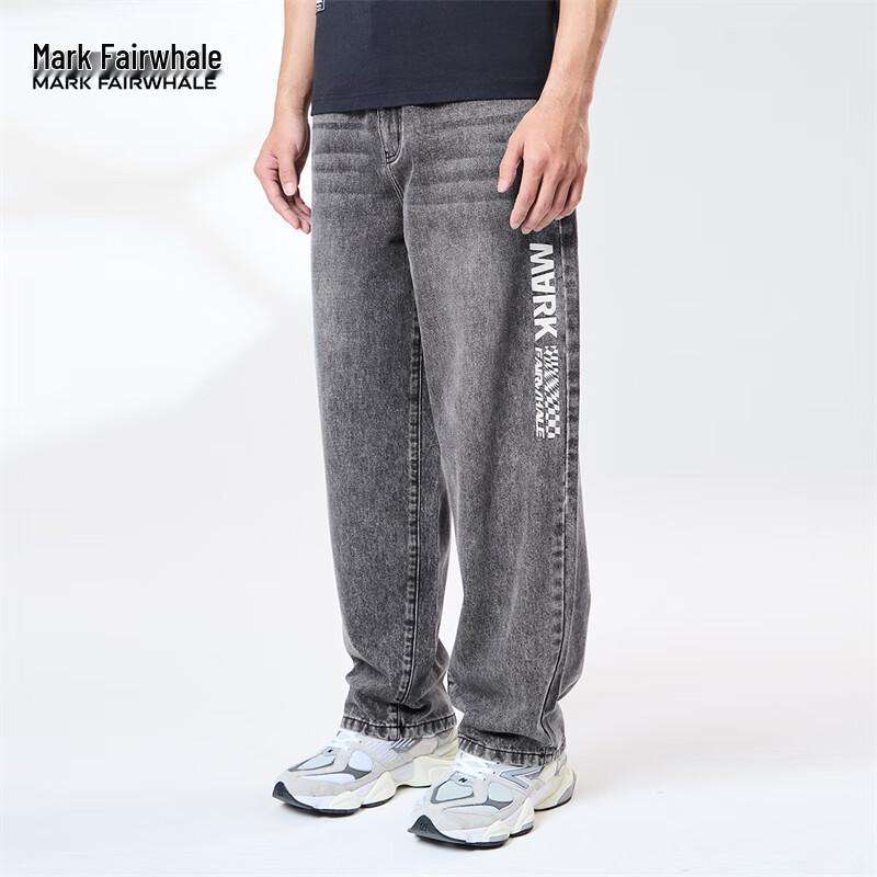 

Mark Fairwhale Men s Retro Washed Loose Fit Jeans S (48)