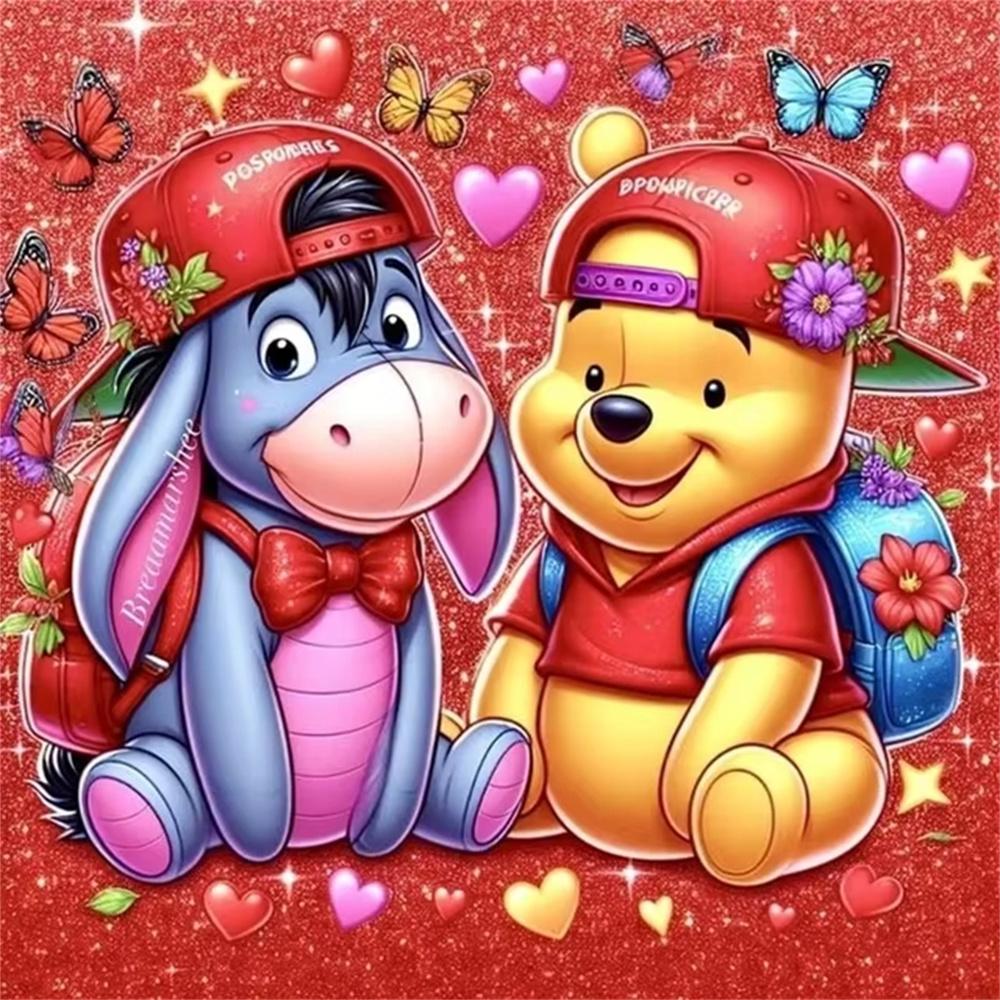 Disney Winnie The Pooh 5D Diamond Painting Full of Diamonds Handmade DIY Cartoon Decorative Painting Diamond Sticker Kit