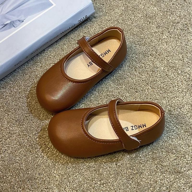 

Маленькие кожаные туфли для девочек, туфли принцессы, весенне-осенние туфли для бабушки, туфли на мягкой подошве, женские туфли в стиле Treasure Bean 21 коричневый
