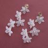 Fashion Trend White Acrylic Flower Drop Earrings Female Alloy Tassel Chain Pendant Earrings Korean Wedding Earrings