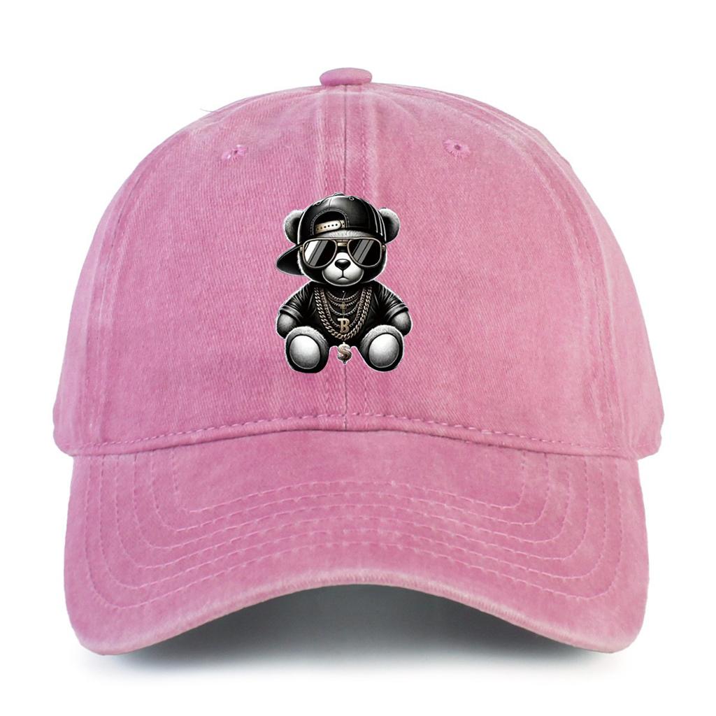 Cartoon Sunglasses Bear Cartoon Hat Printed Baseball Cap Men's and Women's Soft Top Duck Hat Tongue Adjustable Sunshade Hat