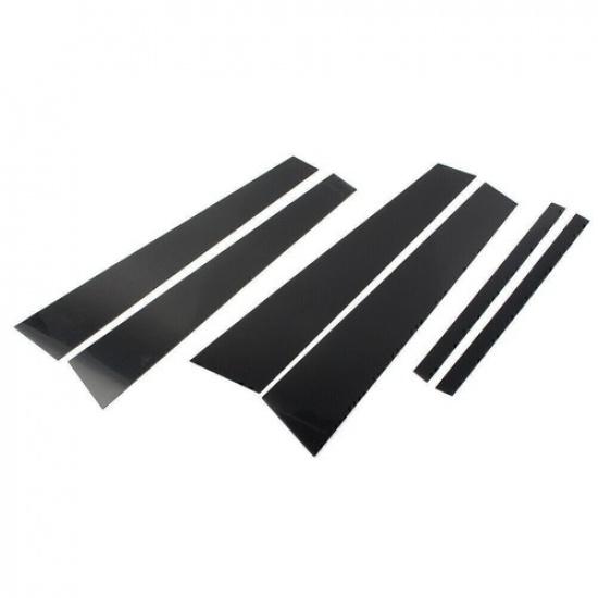 6x Glossy Black Car Door Trim Cover Kit Pillar Posts For Honda Accord 2013-2017