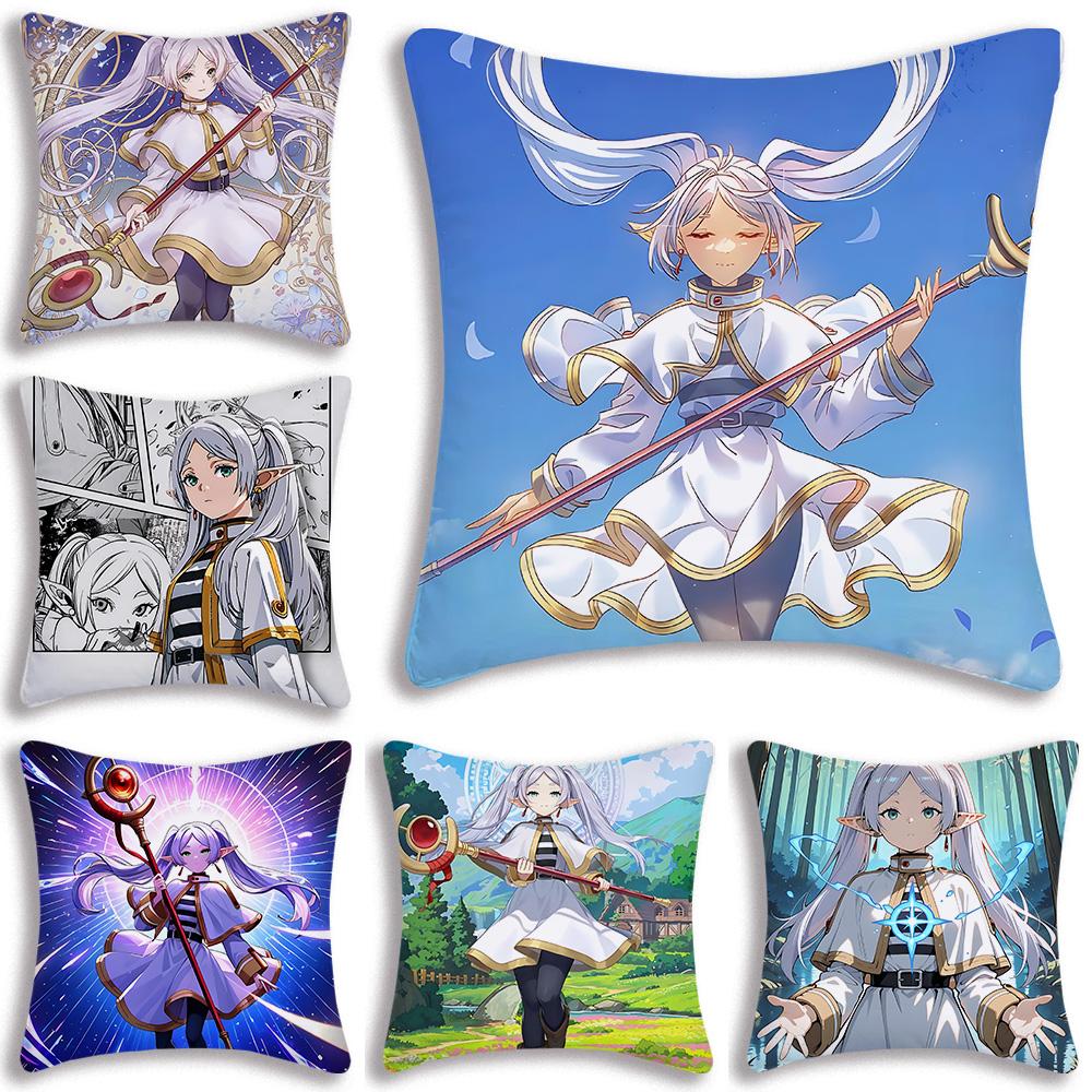 Anime C-Cowboy Bebops Pillow Covers Cartoon Sofa Decorative Home Double-sided Printing Short Plush Cute Cushion Cover