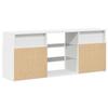 TV Cabinet with LED Lights White 120 X 30 X 50 Cm