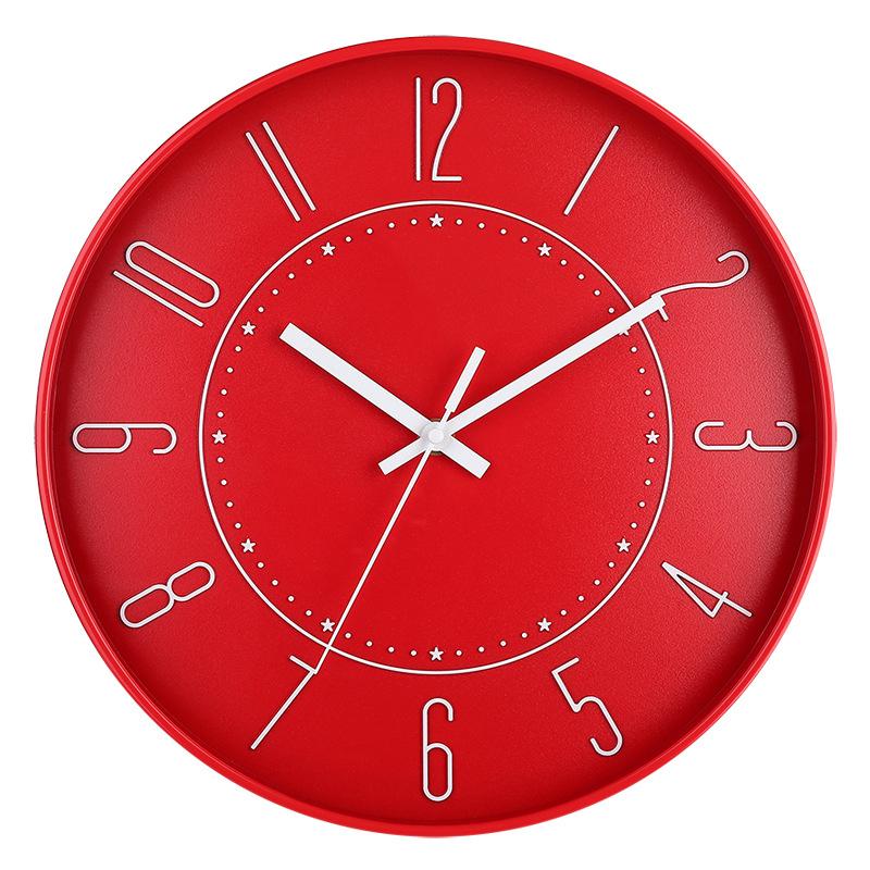 12 Inch 30CM Silent Wall Clock, Creative and Fashionable, Three-dimensional Digital Minimalist Clock for Home Living Room