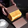 1Pcs Rectangle Loaf Pan with Cover Bread Baking Mould Cake Toast Non-Stick Toast Box with Lid Aluminized Steel Bread Mould