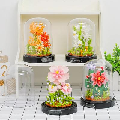 Blume 615 Stück Bouquet Bausatz mit Staubschutzhülle Erwachsene DIY Mini Botanische Sammlung Deko für Mama Ihre Geliebte Frauen mit Box