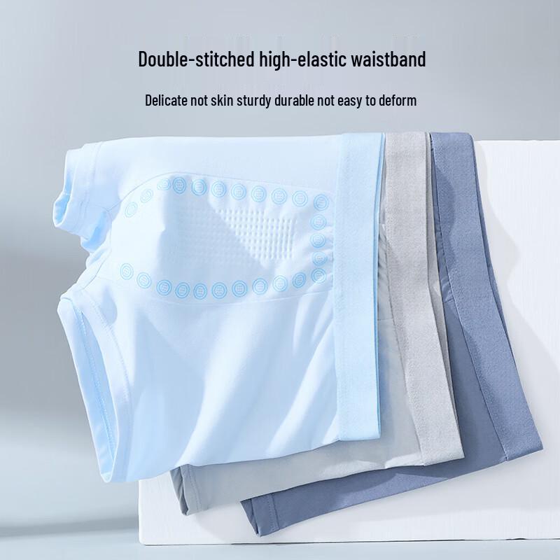 Men's Ice Silk Antibacterial Boxer Briefs