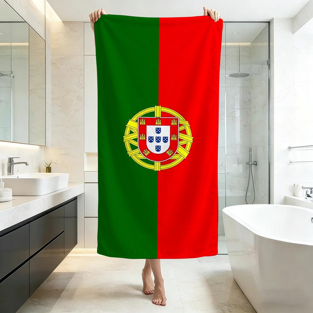Flaga P-Portugalia Ręcznik Jakość Hotelu Pięciogwiazdkowego Ekologiczne Ultra Miękkie Grube Ręczniki & Ręczniki Plażowe