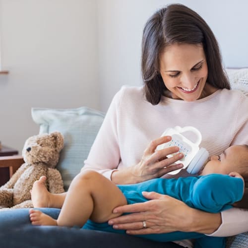 Agarre para Biberón Fonney, Agarre de Silicona para Vaso con Boquilla - Portabiberón con Mango de Fácil Agarre, Enseña al Bebé a Sostener el Biberón, Portabiberón para Bebé S